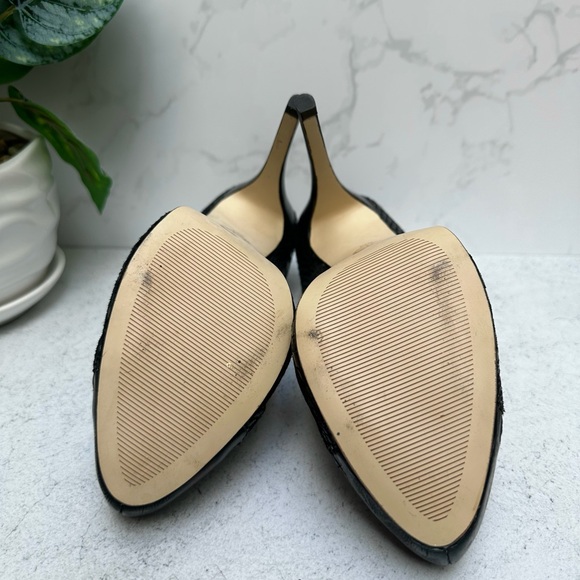 Black snake leather print Michael Kors Heels Cap Toe Pumps - Picture 6 of 8